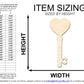 Unfinished Wood Heart Key Shape | DIY Craft Cutout | up to 46" DIY
