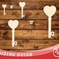 Unfinished Wood Heart Key Shape | DIY Craft Cutout | up to 46" DIY