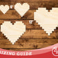 Unfinished Wood Pixel Heart Shape | DIY Craft Cutout | up to 46" DIY