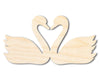 Unfinished Wood Love Swans Shape | DIY Craft Cutout | up to 46" DIY