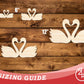 Unfinished Wood Love Swans Shape | DIY Craft Cutout | up to 46" DIY
