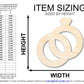 Unfinished Wood Wedding Rings Shape | DIY Craft Cutout | up to 46" DIY