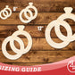 Unfinished Wood Wedding Rings Shape | DIY Craft Cutout | up to 46" DIY