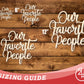 Unfinished Wood Our Favorite People Cutout | DIY Craft Shape | up to 46" DIY