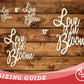 Unfinished Wood Love is in Bloom Cutout | DIY Craft Shape | up to 46" DIY