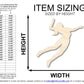 Unfinished Wood Volleyball Spike Shape | DIY Craft Cutout | up to 46" DIY