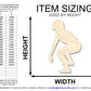 Unfinished Wood Volleyball Bump Shape | DIY Craft Cutout | up to 46" DIY