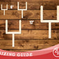 Unfinished Wood Football Field Goal Shape | DIY Craft Cutout | up to 46" DIY
