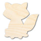 Unfinished Wood Cute Fox Shape | DIY Craft Cutout | up to 46" DIY