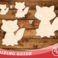 Unfinished Wood Cute Fox Shape | DIY Craft Cutout | up to 46" DIY