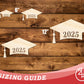 Unfinished Wood 2025 Graduation Cap Shape | DIY Craft Cutout | up to 46" DIY