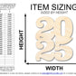 Unfinished Wood 2025 Cutout Shape | DIY Craft Cutout | up to 46" DIY