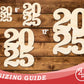 Unfinished Wood 2025 Cutout Shape | DIY Craft Cutout | up to 46" DIY