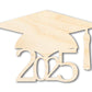 Unfinished Wood Grad Cap 2025 Shape | DIY Craft Cutout | up to 46" DIY