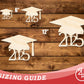 Unfinished Wood Grad Cap 2025 Shape | DIY Craft Cutout | up to 46" DIY