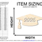 Unfinished Wood 2025 Grad Cap Shape | DIY Craft Cutout | up to 46" DIY