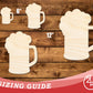 Unfinished Wood Beer Mug Shape | DIY Craft Cutout | up to 46" DIY