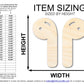 Unfinished Wood Earbuds Shape | DIY Craft Cutout | up to 46" DIY