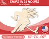 Unfinished Wood Hockey Player Female Shape | DIY Craft Cutout | up to 46" DIY
