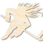 Unfinished Wood Hockey Player Female Shape | DIY Craft Cutout | up to 46" DIY