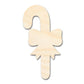 Unfinished Wood Bow Candy Cane Shape | DIY Craft Cutout | up to 46" DIY