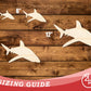 Unfinished Wood Sand Tiger Shark Shape | DIY Craft Cutout | up to 46" DIY