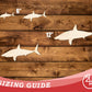 Unfinished Wood Swimming  Sand Tiger Shark Shape | DIY Craft Cutout | up to 46" DIY