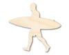 Unfinished Wood Surfer Guy Shape | DIY Craft Cutout | up to 46" DIY