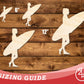 Unfinished Wood Surfer Girl Shape | DIY Craft Cutout | up to 46" DIY