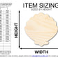 Unfinished Wood Clam Sea Shell Shape | DIY Craft Cutout | up to 46" DIY