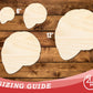 Unfinished Wood Shell Shape | DIY Craft Cutout | up to 46" DIY