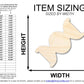 Unfinished Wood DNA Shape | DIY Craft Cutout | up to 46" DIY