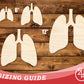 Unfinished Wood Lung Shape | DIY Craft Cutout | up to 46" DIY