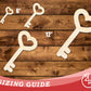 Unfinished Wood Heart Key Shape | DIY Craft Cutout | up to 46" DIY