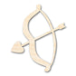 Unfinished Wood Heart Bow and Arrow Shape | DIY Craft Cutout | up to 46" DIY