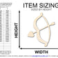 Unfinished Wood Heart Bow and Arrow Shape | DIY Craft Cutout | up to 46" DIY