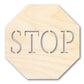 Unfinished Wood Stop Sign Shape | DIY Craft Cutout | up to 46" DIY
