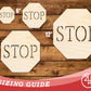 Unfinished Wood Stop Sign Shape | DIY Craft Cutout | up to 46" DIY