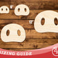 Unfinished Wood Pig Nose Shape | DIY Craft Cutout | up to 46" DIY