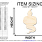 Unfinished Wood Genie Shape | DIY Craft Cutout | up to 46" DIY