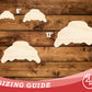 Unfinished Wood Croissant Shape | DIY Craft Cutout | up to 46" DIY