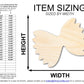 Unfinished Wood Farfalle Pasta| DIY Craft Cutout | up to 46" DIY