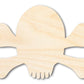 Unfinished Wood Skull and Bones Shape | DIY Craft Cutout | up to 46" DIY