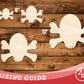 Unfinished Wood Skull and Bones Shape | DIY Craft Cutout | up to 46" DIY