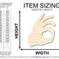 Unfinished Wood Okay Hand Shape | DIY Craft Cutout | up to 46" DIY