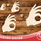 Unfinished Wood Okay Hand Shape | DIY Craft Cutout | up to 46" DIY