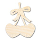 Unfinished Wood Heart Cherries Shape | DIY Craft Cutout | up to 46" DIY