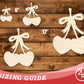 Unfinished Wood Heart Cherries Shape | DIY Craft Cutout | up to 46" DIY