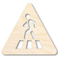Unfinished Wood Pedestrian Crossing Shape | DIY Craft Cutout | up to 46" DIY