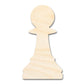 Unfinished Wood Pawn Chess Piece Shape | DIY Craft Cutout | up to 46" DIY